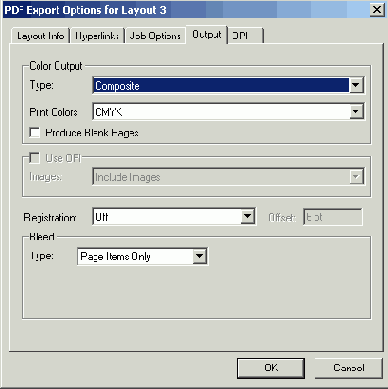  Output   PDF Export Options