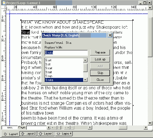 QuarkXPress отображает в этом